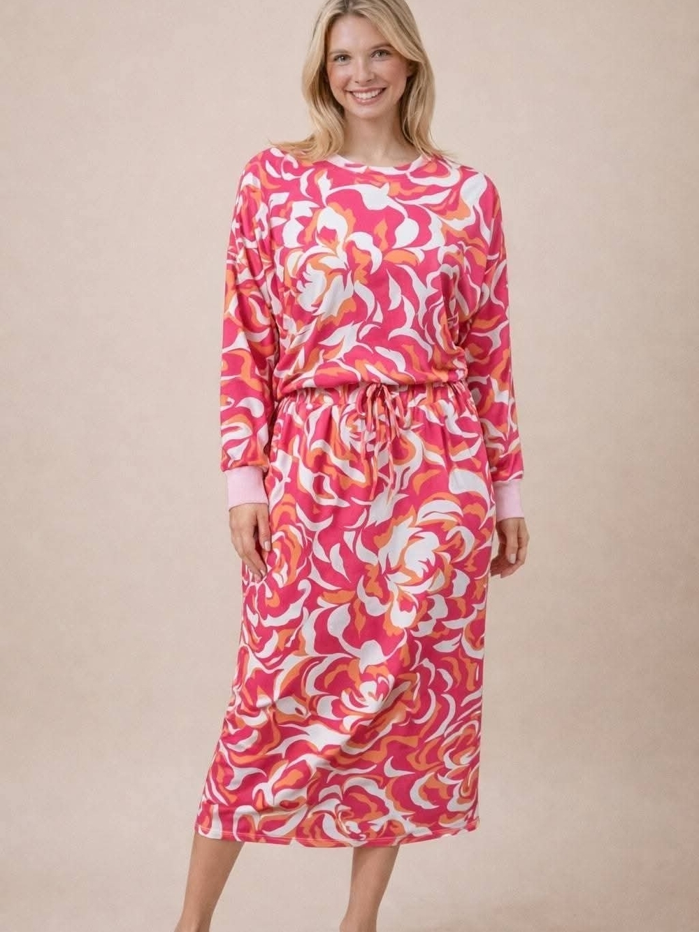 Pink Swirl Print Outfit